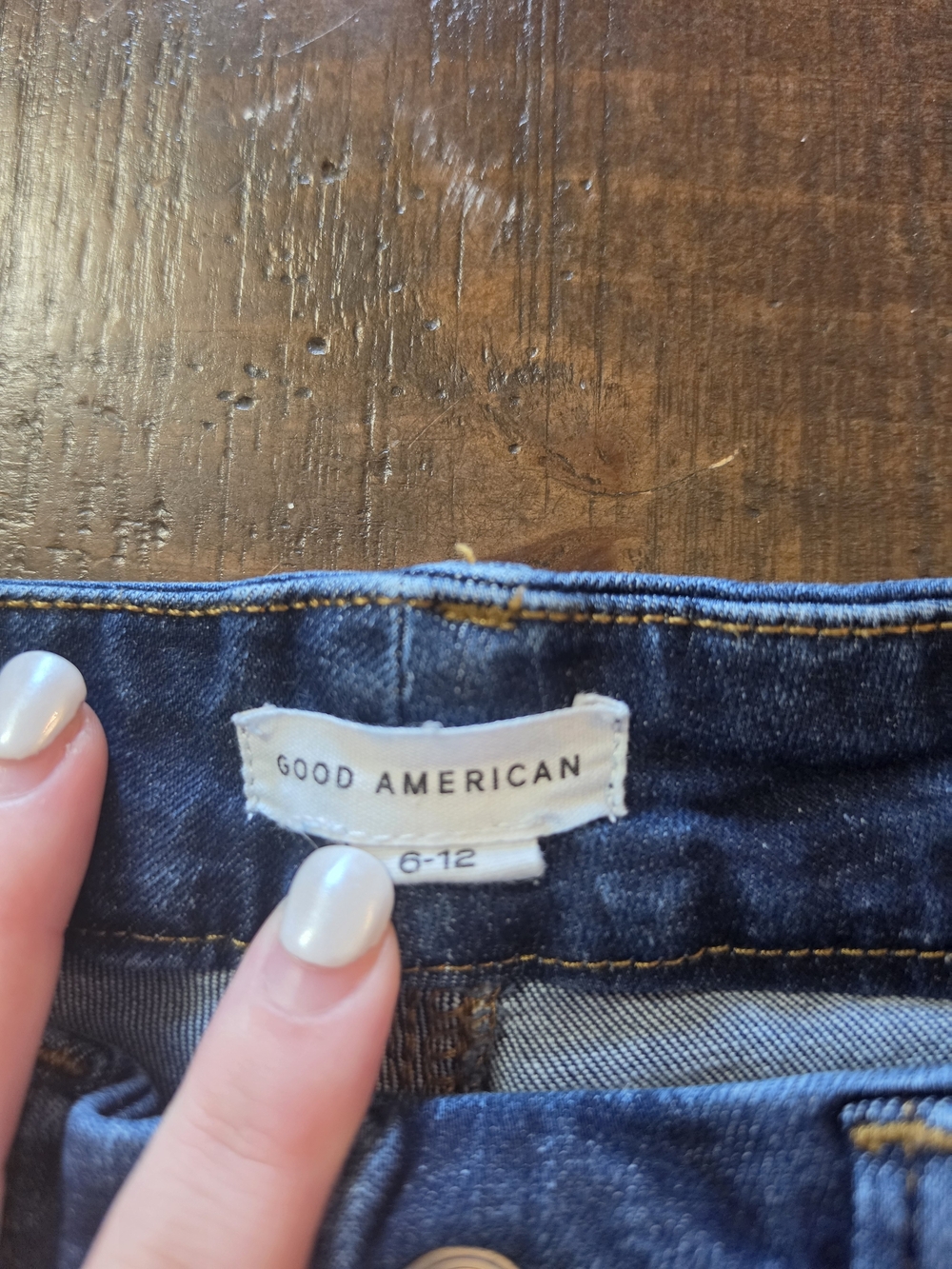 Good American Dark Blue High-Rise Skinny Jeans Size 6-12 - Picture 6 of 6